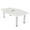 Skutchi Designs 45.25 in W, 71.5 in L, 29 in H, Engineered Wood Top, White H-HEXIR-4672PT-WC-EL - alternate 1